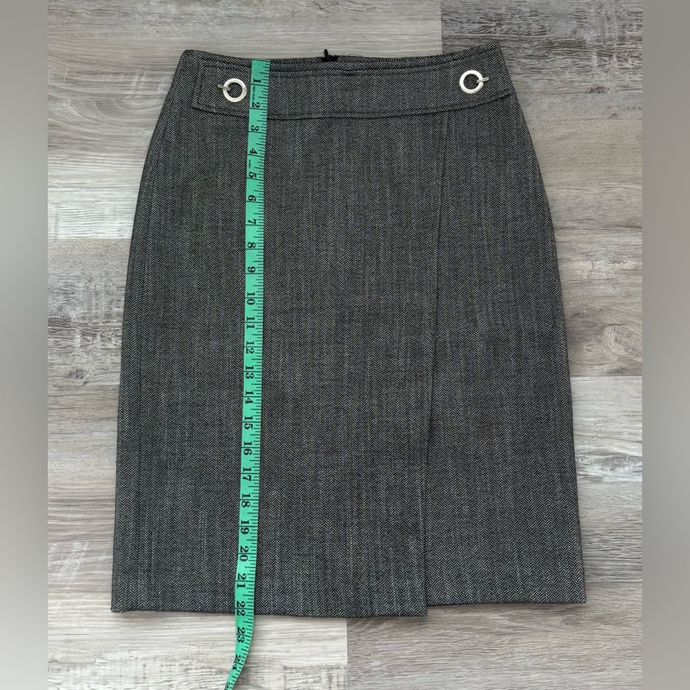 NWT H&M Pencil Skirt Women 4 Black Gray Knee Length Office Career Academia - Picture 9 of 13
